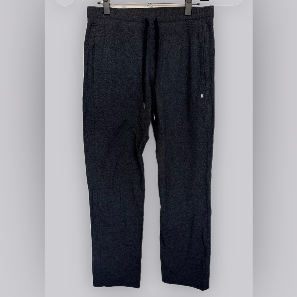 Kyodan Men's Heathered Charcoal Gray Joggers with Drawstring Size Large